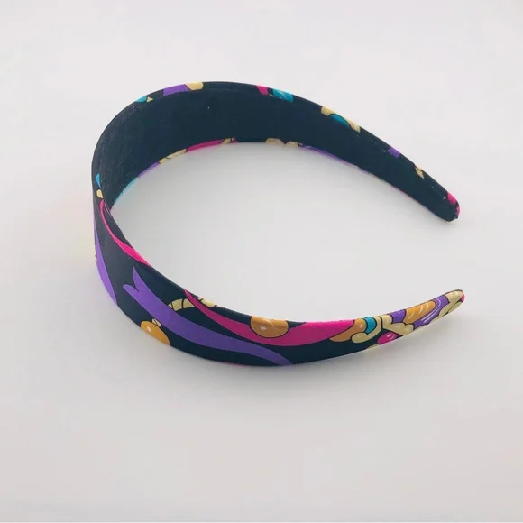 Silk Headband, New, Handmade - Colorful Ribbon Pattern - Picture 5 of 8